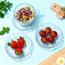 10 Pack Small Clear Glass Plates, 4.7 Inch Clear Coffee Tea Saucer, Mini Glass Snack Dishes Tabletop Coasters Set for Teacup, Appetizer, Salad, Fruit
