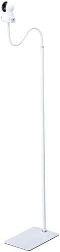 80"-31" Tall White Floor Holder Stand Mount for Security Cameras, 3.2lbs Base,Height Adjustable 31.5-80",Compatible with Baby Camera Monitor/Security Cameras/Pet Camera