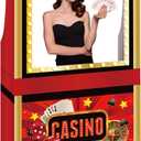 Sintuff Casino Booth Stand up Kit Casino Party Decoration Cardboard Cutout Stand up Photo Booth Prop Backdrop Sign for Poker Themed Party Events Backdrop Decor