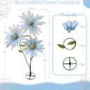 3Pc Giant Flowers for Decoration - Daisy Large Paper Artificial Flowers, for Spring Decoration Wedding Birthday Mother's Day Flower Wall Arrangements Office Home Graduation Shop Window Display (Blue)