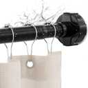 Shower Curtain Rod Tension No Drill Adjustable 30-43 Inch, Black