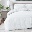 Bare Home Bedding Duvet Cover King Size - Premium 1800 Super Soft Collection - Lightweight, Cooling - Soft Breathable Bedding Duvet Cover (King, White)