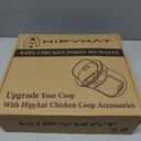 Chicken Feeder Port 8 Pack Poultry No Waste Port Kit with Stopper Lid, 1 Hole Saw, DIY Automatic Reusable Coop Feeders, Rain Proof Gravity Feeding Geese Duck Hens Rooster for Bucket Barrel Bin (Green)