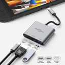Switch 2 Dock 4K@60Hz TV Adapter Portable TV Docking usbc to hdmi Station for Switch 1/2 /OLED/Steam Deck/3 in 1 100W PD / USB3.0 / HDMI2.0 Type c Hub (Compatible with Switch2 v22.1.0)