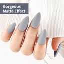 6 x JODSONE 16.5ml Gray Gel Nail Polish Silver Gel Polish High Gloss Soak Off U V Nail Manicure Salon DIY at Home (B27)