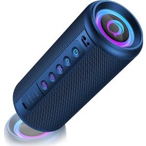 Portable Bluetooth Speaker, 2026 Bluetooth 5.4 Wireless Speaker with 20W HD Loud Stereo Sound, TWS Pairing, 20H playtime, RGB Lights, IP7, Built-in Mic, for Outdoor, Home, Beach, Party, Gift, Blue