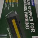 Pack of 2 Garage Parking Aid, 16.9'' Parking Stopper for Garage, Heavy Duty Rubber Garage Car Stopper with Reflective Yellow Tape Curb, Parking Gadgets Protects Garage Walls and Car