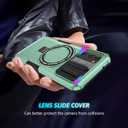 Phone Case for Samsung S20 FE 5G with Ring Holder Magnetic Black, Camera Lens Protector Cover for Samsung Galaxy S20 FE Case Shockproof Anti-Slip Slim (Green)