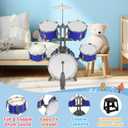 Upgraded Kids Drum Set for Toddlers Plastic Musical Jazz Drum Instruments Kit Birthday Musical Learning Toys for 4 5 6 Boys Girls