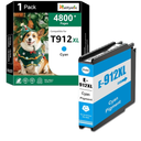 Remanufactured T912XL Ink Cartridges Cyan 1 Pack 912XL Ink Replacements for WF-C8190 WF-C8690 Printer Ink 912XL Value Pack T912XL220