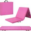 CAP Barbell All Purpose Folding Anti Tear Exercise Training Aerobic Fitness Gym & Gymnastics Balance Mat | Multiple colors (Pink)