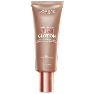 L'Oreal Paris Makeup True Match Lumi Glotion, Natural Glow Enhancer, Illuminator Highlighter, Bronzing Drops For a SunKissed Glow, 903 Medium