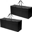 2 Pack Patio Furniture Storage Bag Extra Large Protective Cushion Cover with Zippered Waterproof for Patio Furniture with Zippers and Handles Size 68 inch L x 30 inch W x 20 inch H