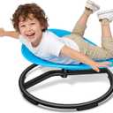Spinning Chair for Autistic Kids - Sensory Swivel Seat with 220 lbs Weight Capacity & Non-Slip Base, Improves Balance & Coordination, Sit and Spin Sensory Toy for ADHD/Autism, Ages 3+ (Blue), 20 inches x 21.6 inches x 11 inches