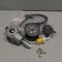 HIFROM Carburetor Carb Kit Fuel Pump Fuel Filter with Oil Filter Replacement for John Deere 108 L105 102 115 105 X120 X145 L107 L108 LA125 LA115 LA105 D110 D105 Lawn Tractor MIA12509 MIA11474