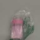 100 Pcs Disposable Mascara Wands, Crystal Eyebrow Spoolies Brush for Eyelash Extensions, Pink Lash Brushes with Container