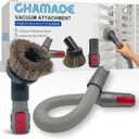 For Dyson Horsehair Vacuum Brush & Extension Hose Compatible with Dyson V7 V8 V10 V11 V15 Gen5 Soft Bristle Dusting Brush for Blinds, Furniture, & Delicate Surfaces Quick Release Attachment