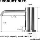 Automatic Liquid Soap Dispenser Touchless for Bathroom and Kitchen with 33.81oz/1000ml Upgraded Infrared Sensors Built in Sink Soap Dispenser for Smart Home