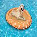 Ginkago Inflatable Pool Float for Adult Dogs and Puppies, Large Contemporary Modern Blue Pet Dog Swimming Pool Float Ride on Bathing
