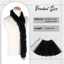 2 x Halloween Costume Set 6.6ft Feather Boas and Tutu Skirts for Women Girls Adult Halloween Cosplay Dancing Party (Black)