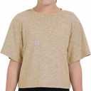 Girls Short Sleeve Crop Tops Kids Fashion Athletic Crew Neck Cropped T Shirts Casual Basic Tees. Size 7-8Y