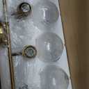 Bathroom Light Fixtures, 4-Light Brushed Gold Vanity Lights with Globe Clear Glass, 30 Inch Champagne Bronze Vanity Lighting Fixtures Over Mirror, AD-22280-4W-GD