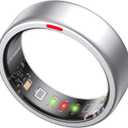 Smart Ring Pro, No App Subscription, Sleep & Activity Tracker with Heart Rate Monitoring, 7 Days Battery Life, IP68 Waterproof Fitness Ring, Compatible with iOS & Android(Matte Silver,10)