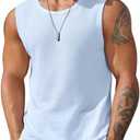 COOFANDY Mens Casual Tank Tops 1 Pack Waffle Knit Sleeveless Shirt Breathable Tank Shirts Summer Muscle Tee, XS