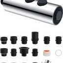 Hibbent 15 Pieces Pull Down Kitchen Faucet Head Adapter Kits with Curved Adapter, Multiple Sink Spray Head Adapters Compatible with Moen, American Standard, Delta, Kohler Faucets