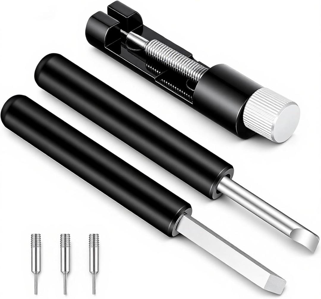 Watch Link Removal Kit, 6 Pcs Watch Back Remover Tool Watches Adjustment Tool Kit with Extra Replacement Pins for Watches Repairing Sizing Strap