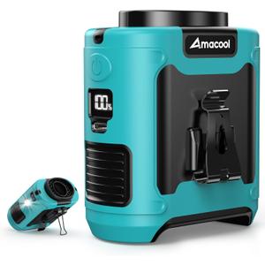 AMACOOL Portable Waist Fan Clip On, MAX 40H Work Time, 10000mAh Rechargeable Wearable Shirt Fan with Light 16000RPM Powerful 5 Speeds Belt Fans Personal Cooling Fans for Outdoor Jobsite Travel (Blue) AMACOOL Portable Waist Fan Clip On, MAX 40H Work Time, 10000mAh Rechargeable Wearable Shirt Fan with Light 16000RPM Powerful 5 Speeds Belt Fans Personal Cooling Fans for Outdoor Jobsite Travel (Blue)