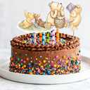 16PCS Classic Winnie Centerpieces - Baby Shower Decorations, Table Toppers on Sticks, Cutouts for Winnie Birthday Party Supplies