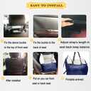Small Dogs Car Seat,Fully Detachable and Washable Ultra Soft Car Travel Bed, with Clip-on,Two Portable Handle and Storage Pockets Puppy Dog Booster Seats,Portable DogCar Travel Carrier Bed