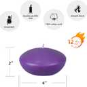 Zest Candle 3-Piece Folding Candles, 4-Inch, Purple