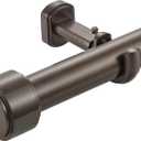 Heavy Duty Curtain Rods,1 1/4" Large Diameter Premium Nonadjustable Curtain Rod,48in/4ft Custom Window Treatment Rods with Durable Aluminum Brackets and End Caps,Dark Bronze Finish
