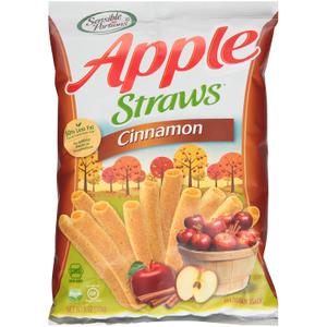 Sensible Portions Apple Straws, Cinnamon, 6 Oz (Pack of 12) Best By: 11/20/2025
