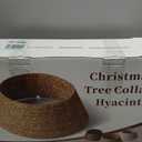 36in Extra Large Christmas Tree Collar - Woven Hyacinth Tree Collars for Artificial Trees - Rattan Rustic Farmhouse Basket for Tree Base Cover with Cord Cut-Out for 7.5ft 9ft 10ft Tree