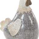 Deco 79 Polystone Rooster Decorative Garden Sculpture Indoor Outdoor Garden Statue, Outdoor Sculpture 8" x 5" x 13", Gray