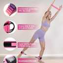 Resistance Bands Set  Resistance Band and Adjustable Ankle Exercise Bands with Cuffs Great Equipment for Training (Pink)