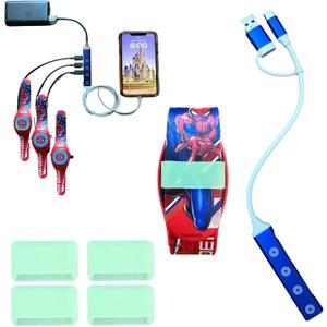MultiCharger for MagicBand+, MagicBand + & Magic Band Compatible with FuelRod and Other External Battery. Disney World Accessories for Trip to Disneyland or Cruise (USB-A, 2-Pack)