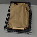 3 Tier Fruit Basket for Kitchen Counter with 2 Banana Hangers, Countertop Metal Fruit Bowl with Wooden Handle, Large Storage Stand for Vegetables, Snacks, Breads, Produce Storage  Black