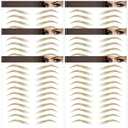 Aresvns Blonde Eyebrows Tattoo Sticker 66 Pairs, 4D Lifelike Imitation Blonde Tattoo Eyebrows for Women, Waterproof and Long-Lasting 3-4 days