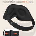 MABAO 2 Packs Sleep Mask for Side Sleeper, Eye Mask for Sleeping Women Men, 3D Contoured Cup No Eye Pressure 100% Light Blocking Sleeping Mask with Adjustable Strap Night Blindfold, Nap, Black & Pink