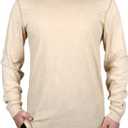 TICOMELA FR Shirts for Men 4oz Lightweight Flame Resistant Crewneck T-Shirts 100% Cotton Fire Retardant Henley Shirts (X-Large)