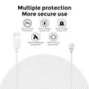 Power Cable Compatible with Google Nest Cam Power Cable 23FT Weatherproof Charging Cord with Power Adapter for Nest Cam Outdoor/Indoor (Battery 2nd Gen) - 5V 2A Outdoor Charger Cable
