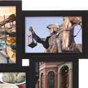 MELANNCO Collage Picture Frame for Wall, Holds 12 Photos - Six 4x6 and Six 6x4 Images, 18x23 Inch Black Plastic Frame, Hang Horizontal or Vertical, Gallery Wall Decor