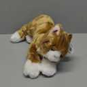 Bearington Collection 15-Inch Tabby Cat Plush Toy - Realistic Stuffed Animal for Kids - Orange Stuffed Cat