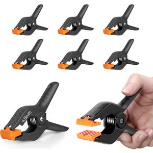 EMART 6 Pack Heavy Duty Spring Clamps, 4.5 inch Plastic Photo Booth Backdrop Clips Clamps for Backdrop Stand, Photography Studio, Photoshoot, Woodworking, Balloon Arch, Crafts, Pool Cover