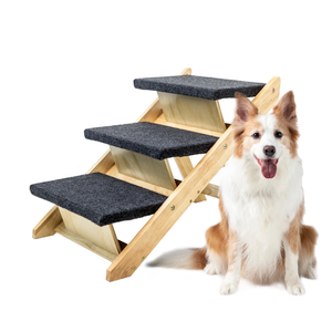 MEWANG 3-Step Wood Pet Steps, 2 in 1 Dog Stairs
