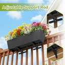 Railing Planter Box - Heavy Duty Window Boxes, 36 Deck Railing Planter Boxes with Adjustable Bracket, Deck Planters for Railing Outdoor Fence (1 Pack)